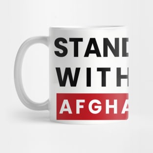 Stand with Afghanistan (small design, light background) Mug